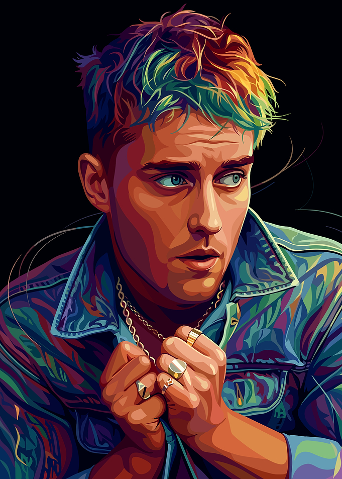 Sam Fender Colorful Pop Art Portrait