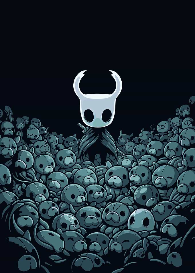 Hollow Knight Surrounded by Plushies
