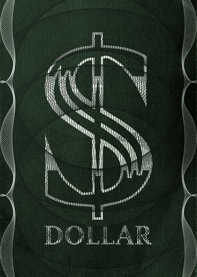 Intricate Dollar Sign Currency Design