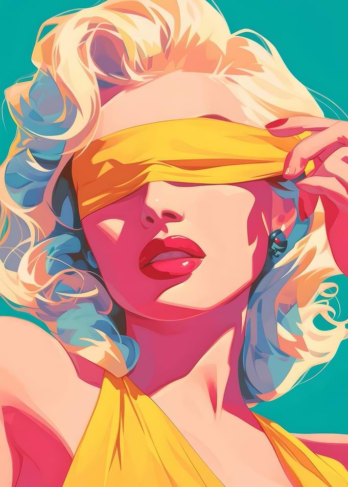 Pop Art Marilyn Monroe Blindfolded