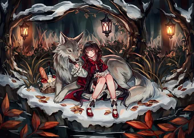 Little Red Riding Hood and Wolf