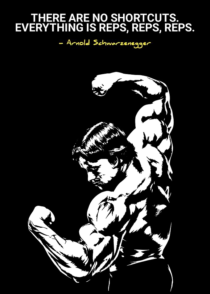 Arnold Schwarzenegger Motivational Bodybuilding Poster