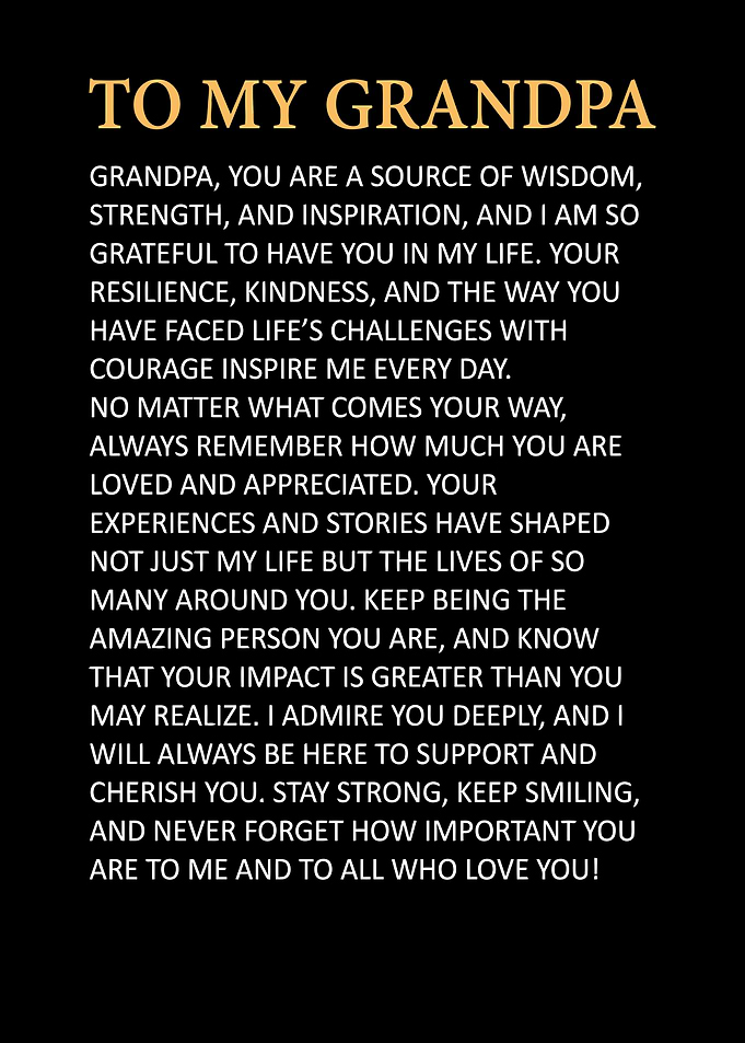 Heartfelt Message to My Grandpa