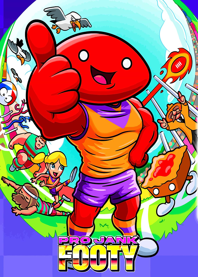 Pro Jank Footy Cartoon Art Poster