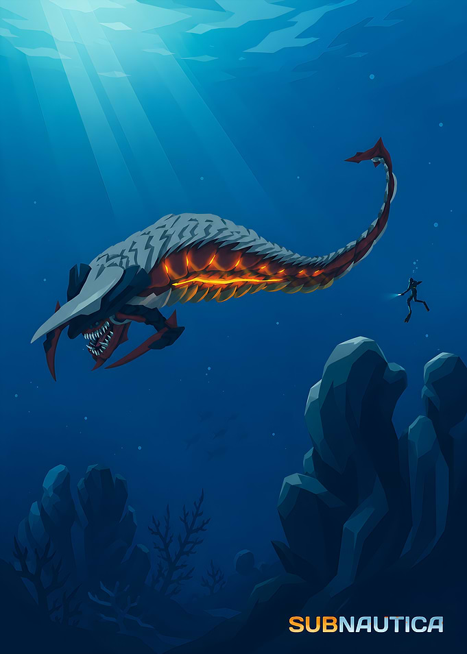 Subnautica Reaper Leviathan Underwater Encounter