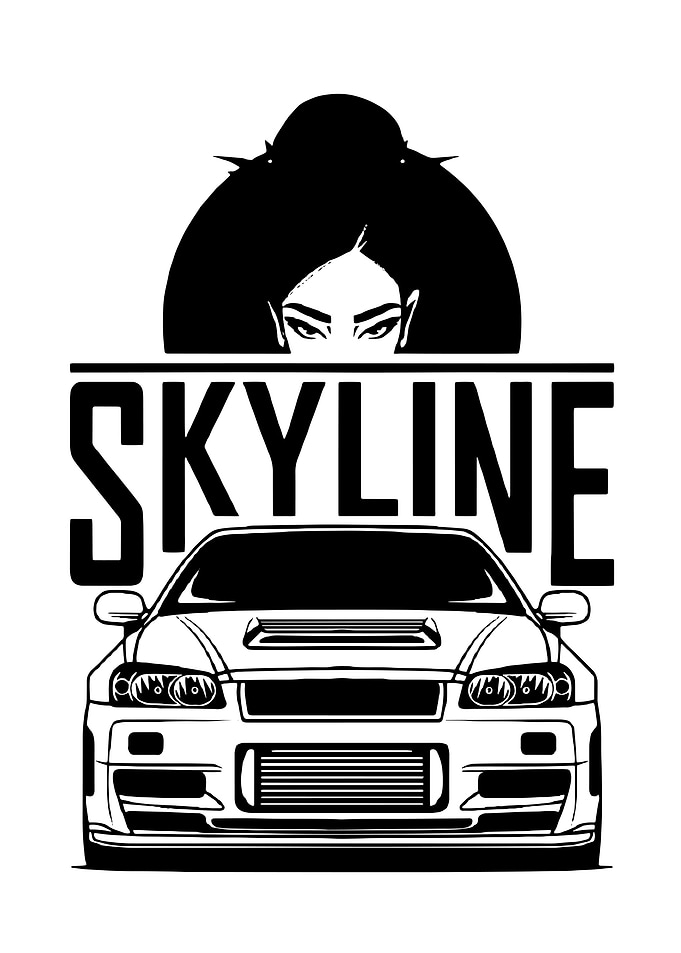 Nissan Skyline R34 Graphic Design