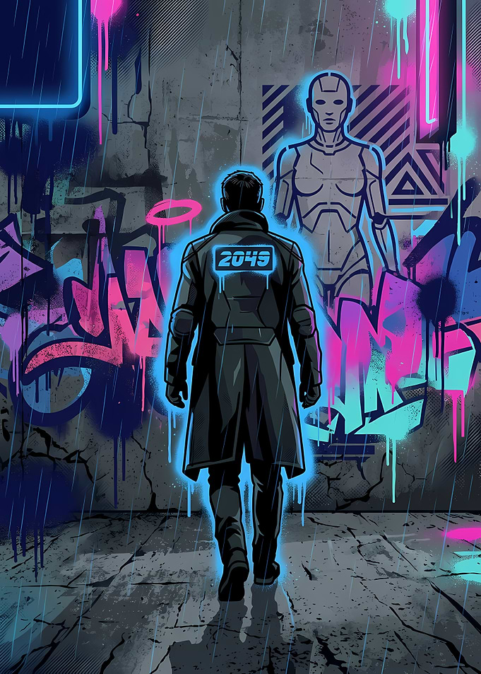 2049 Neon Street Art