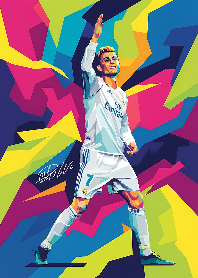 Cristiano Ronaldo Pop Art Portrait