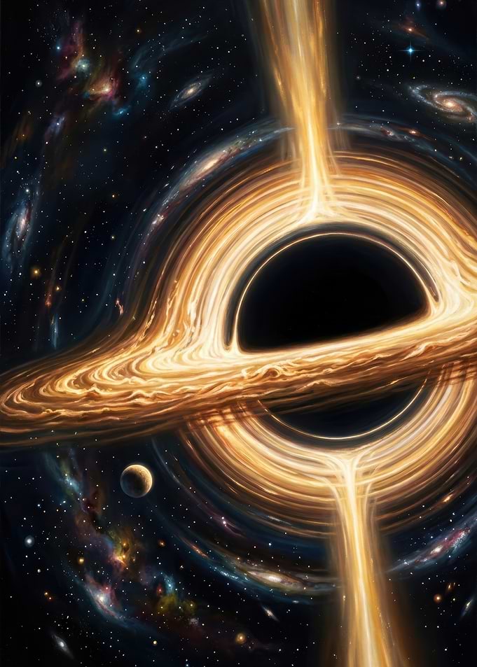 Colossal Black Hole and Cosmic Galaxies