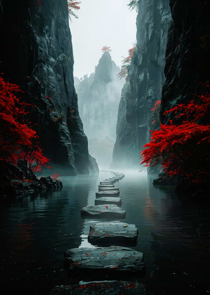 Stepping Stones Through Misty Canyon