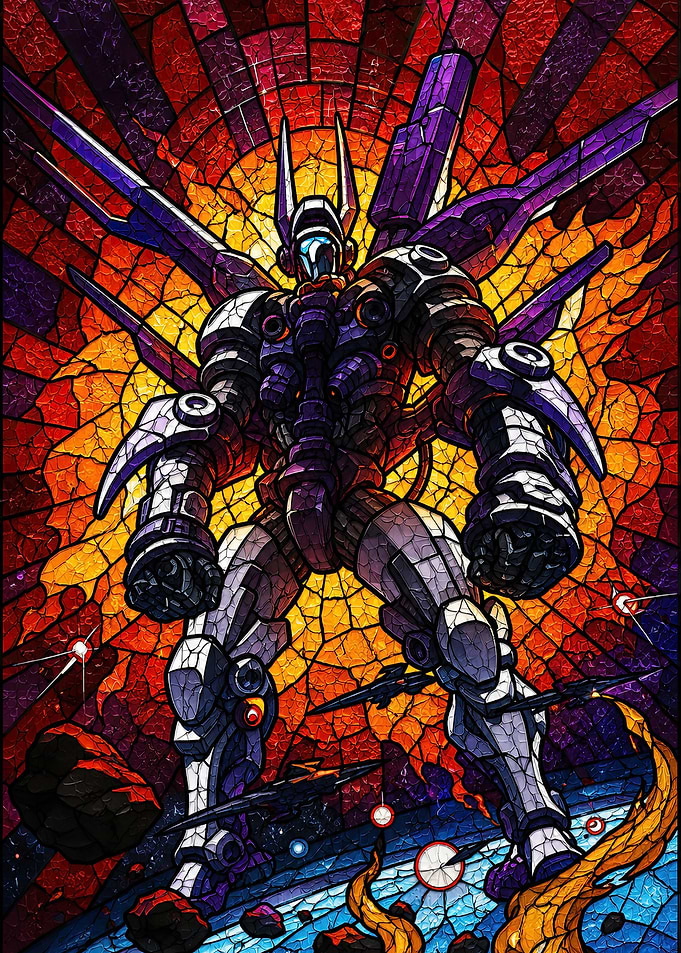 Stained Glass Mecha Warrior