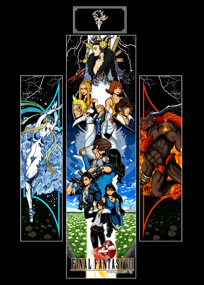 Final Fantasy VIII Character Collage Poster