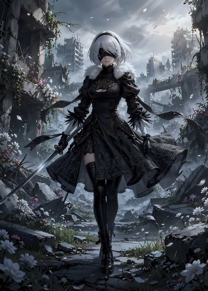 2B from Nier Automata in Ruins