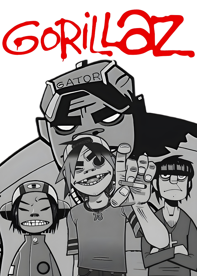 Gorillaz Band Illustration