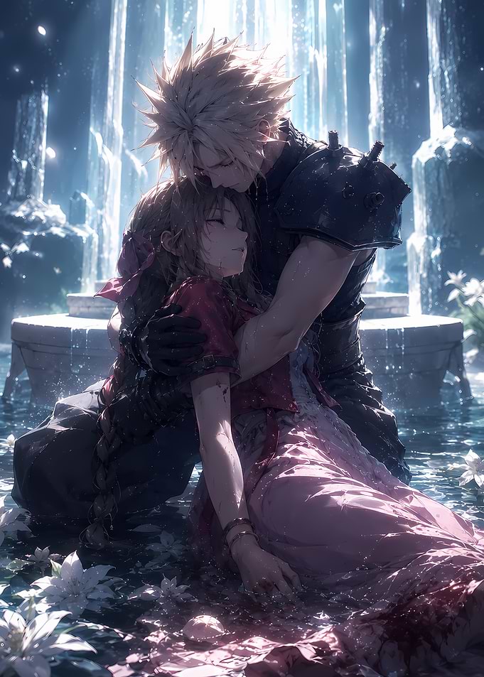 Cloud Strife and Aerith Gainsborough