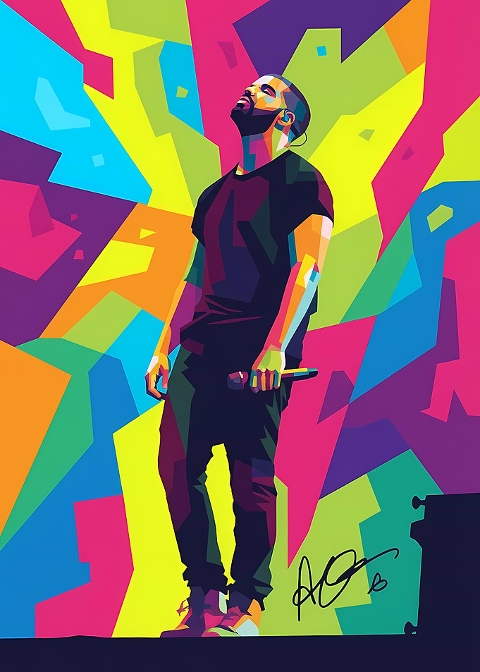 Drake Pop Art Portrait