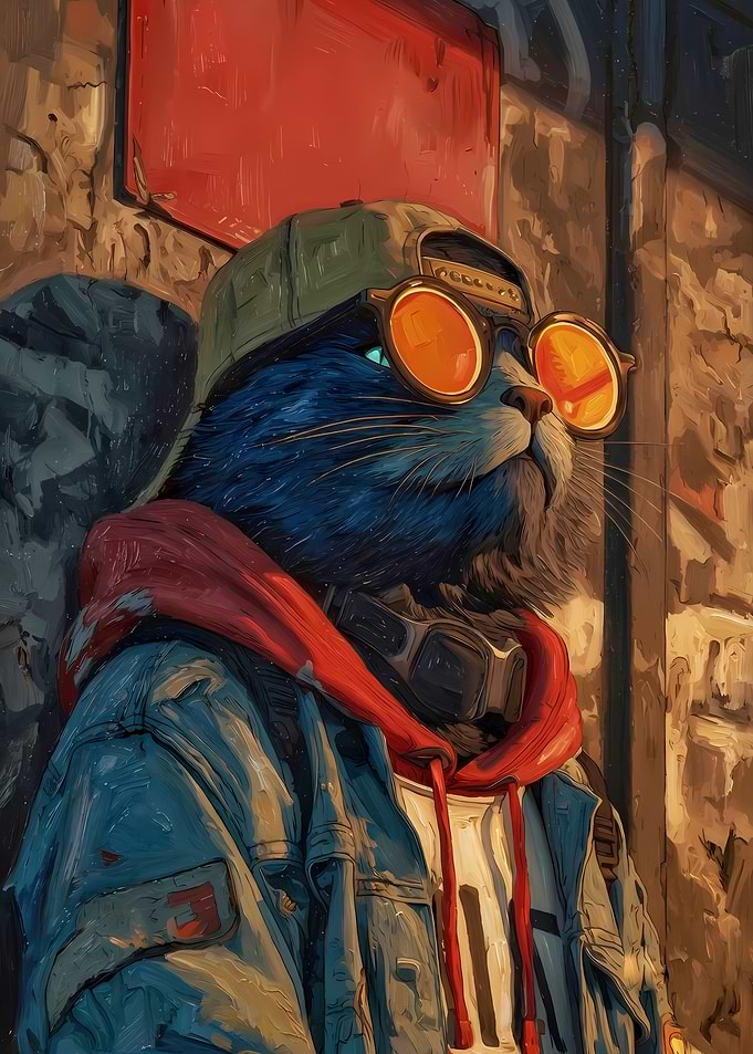 Cool Urban Cat in Streetwear