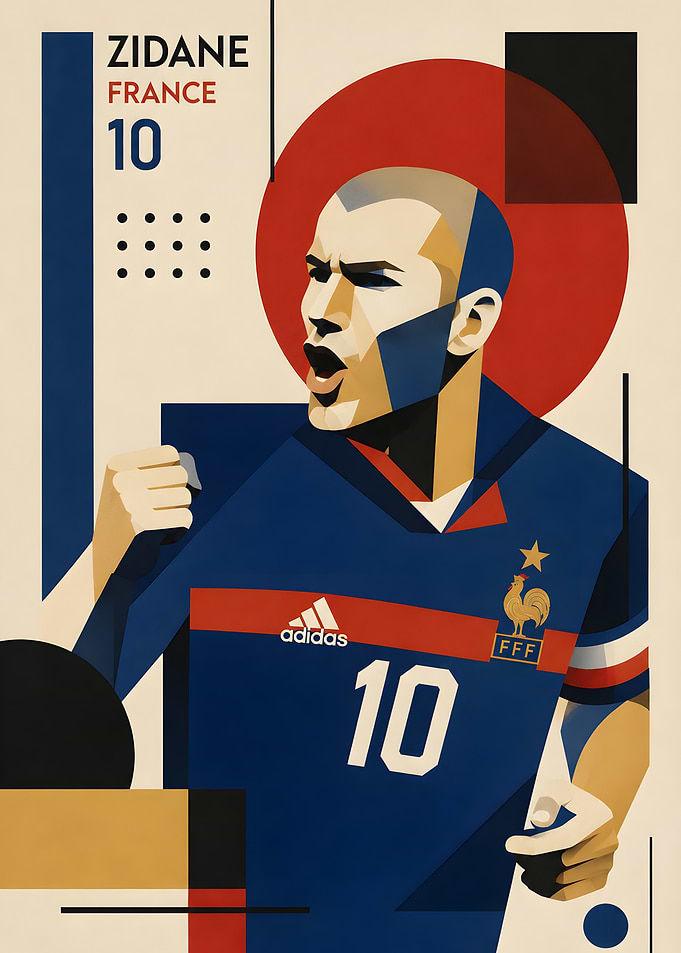 Zinedine Zidane France Soccer Poster