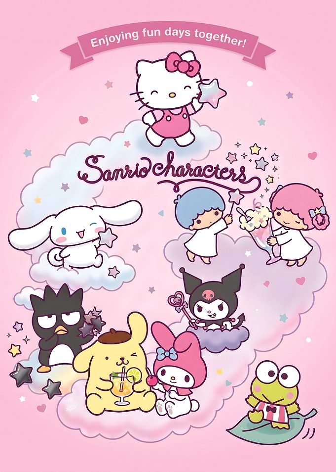 Sanrio Characters Fun Days Together Illustration