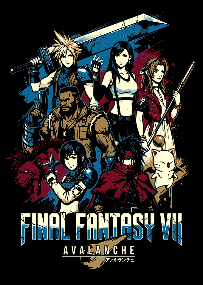 Final Fantasy VII Avalanche Character Poster