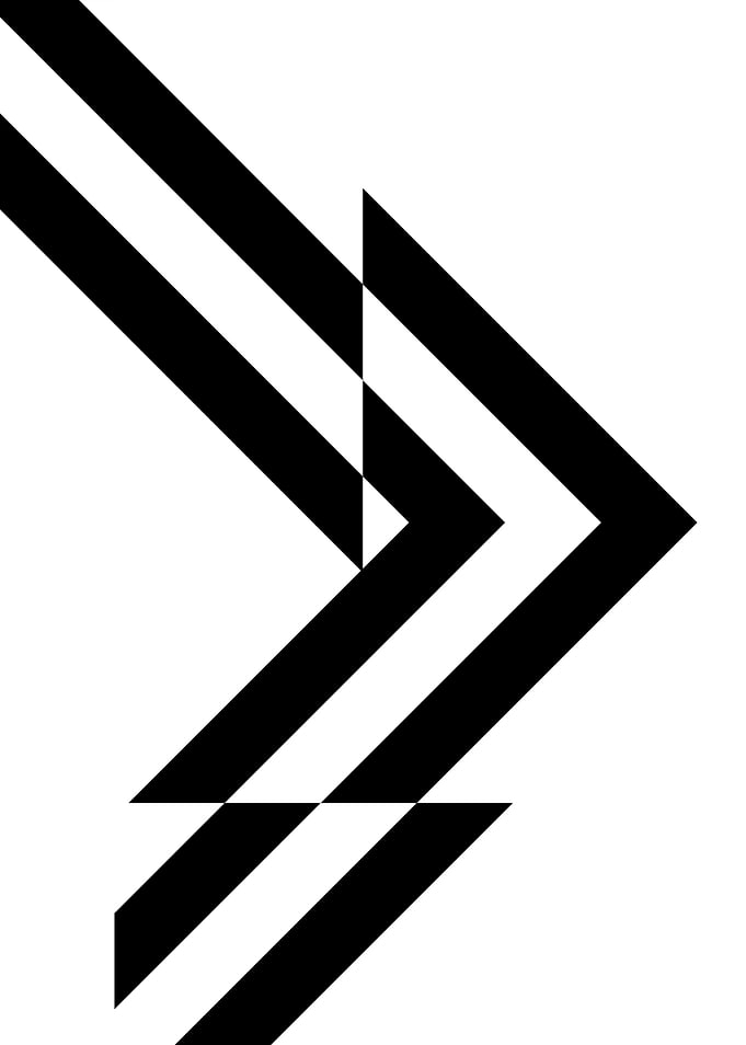 Minimalist Black and White Geometric Arrow