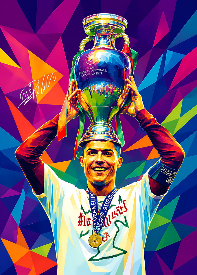 Cristiano Ronaldo Euro 2016 Pop Art
