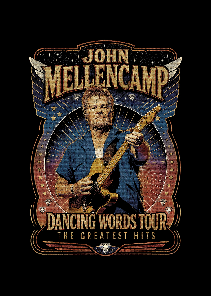 John Mellencamp Dancing Words Tour Graphic