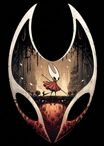 Hornet Hollow Knight Mask Illustration