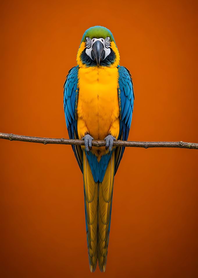 Blue and Gold Macaw Portrait
