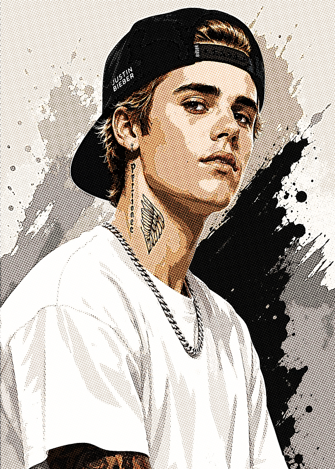 Justin Bieber Pop Art Portrait