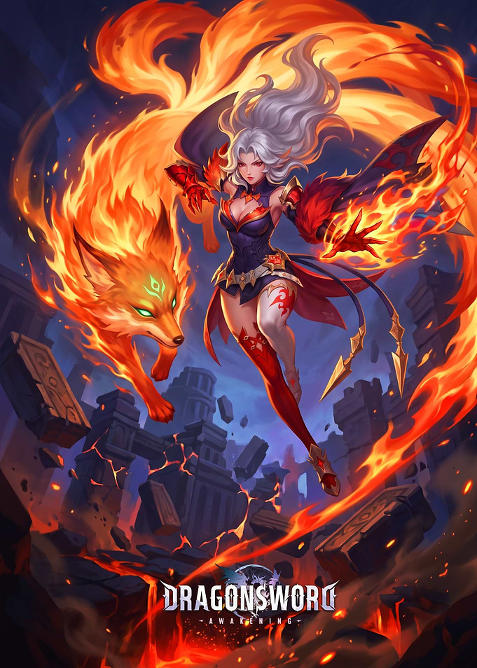 Dragonsword Awakening Fire Fox Warrior
