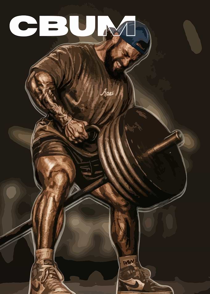 CBUM Bodybuilding T-Bar Row Poster