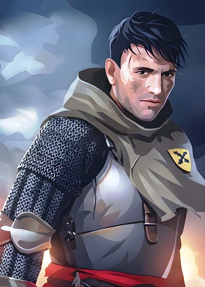 Medieval Knight Warrior Portrait