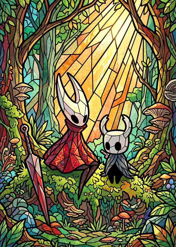 Hollow Knight Stained Glass Art