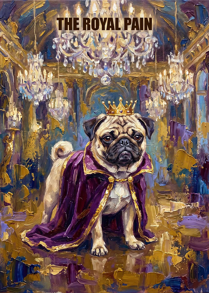 Royal Pug King Painting