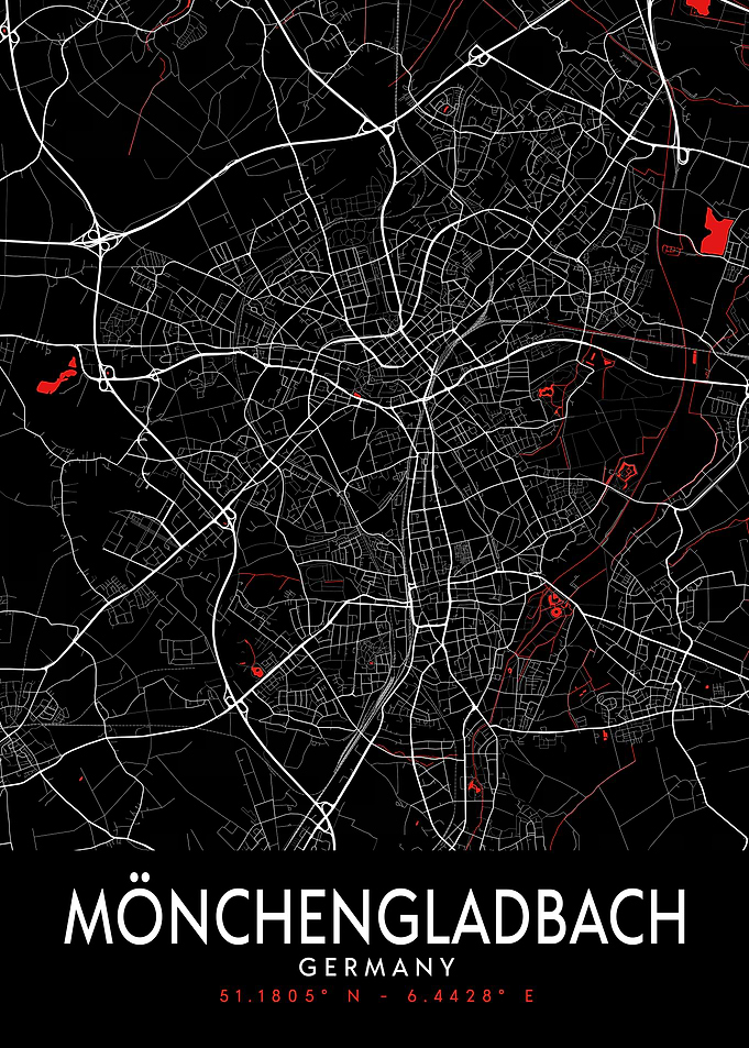Mönchengladbach Dark Map