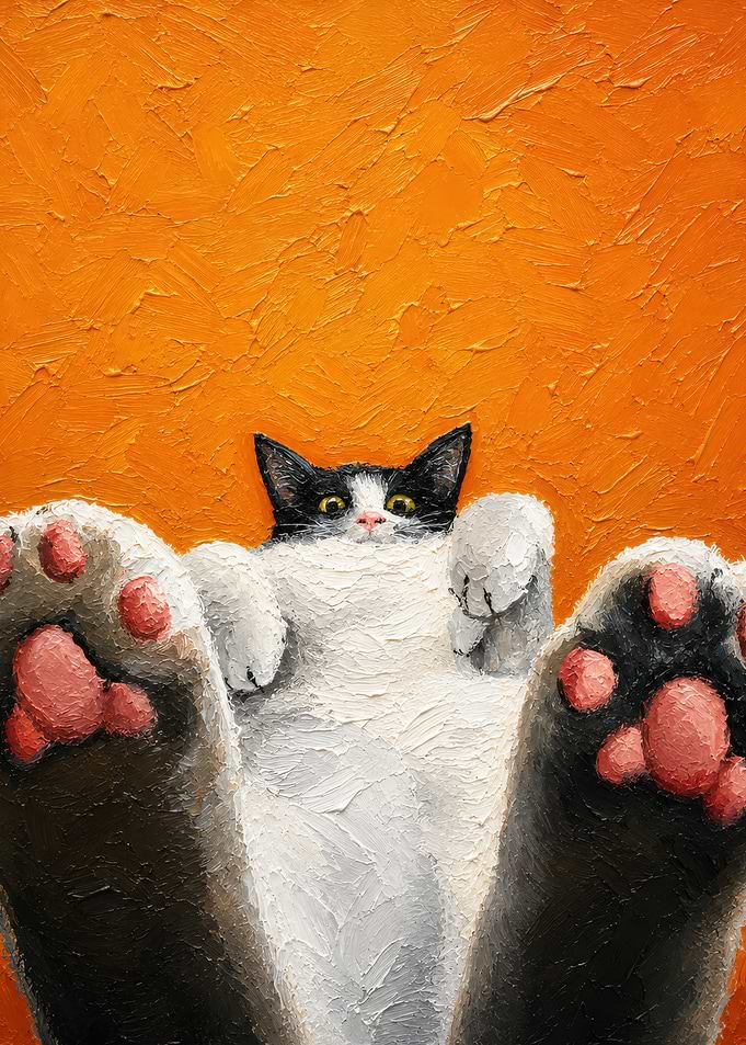 Funny Cat With Giant Paws