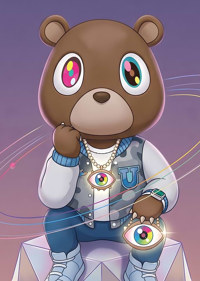 Kanye West Graduation Bear Illustration