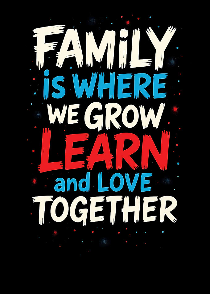 Family Inspirational Quote Typography Art