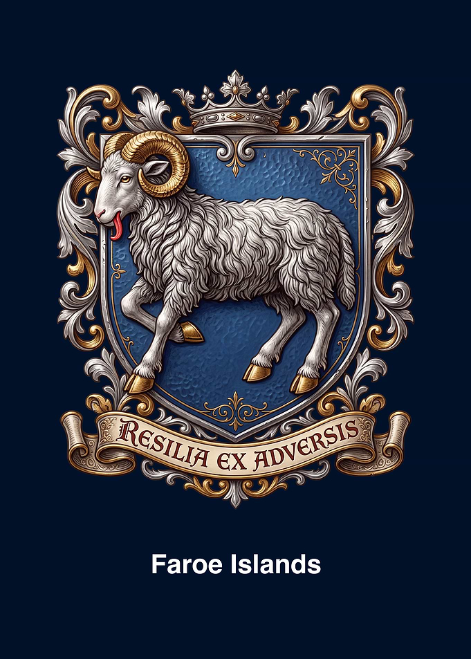Faroe Islands Heraldic Ram Emblem