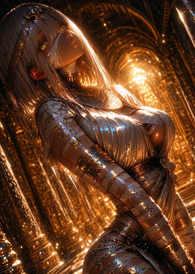 Golden Egyptian Mummy Goddess