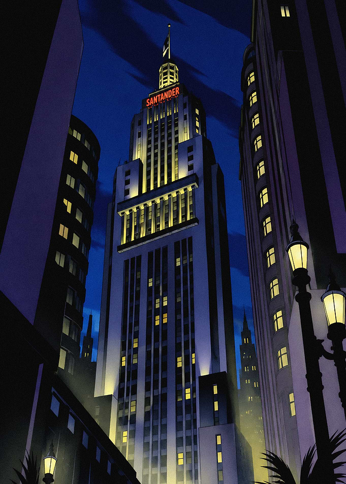 Santander Building at Sao Paulo night