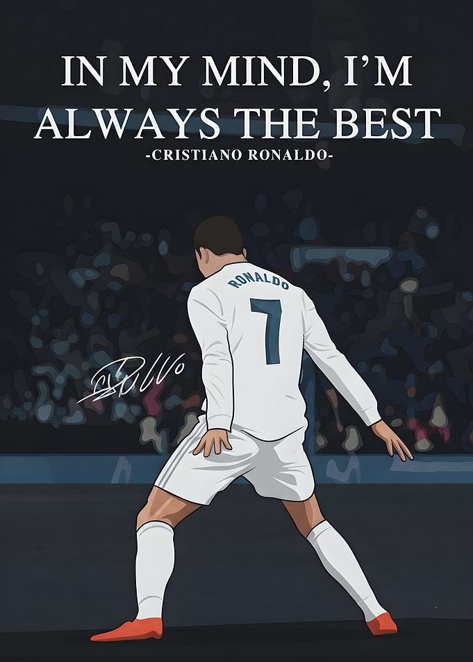 Cristiano Ronaldo Inspirational Soccer Poster