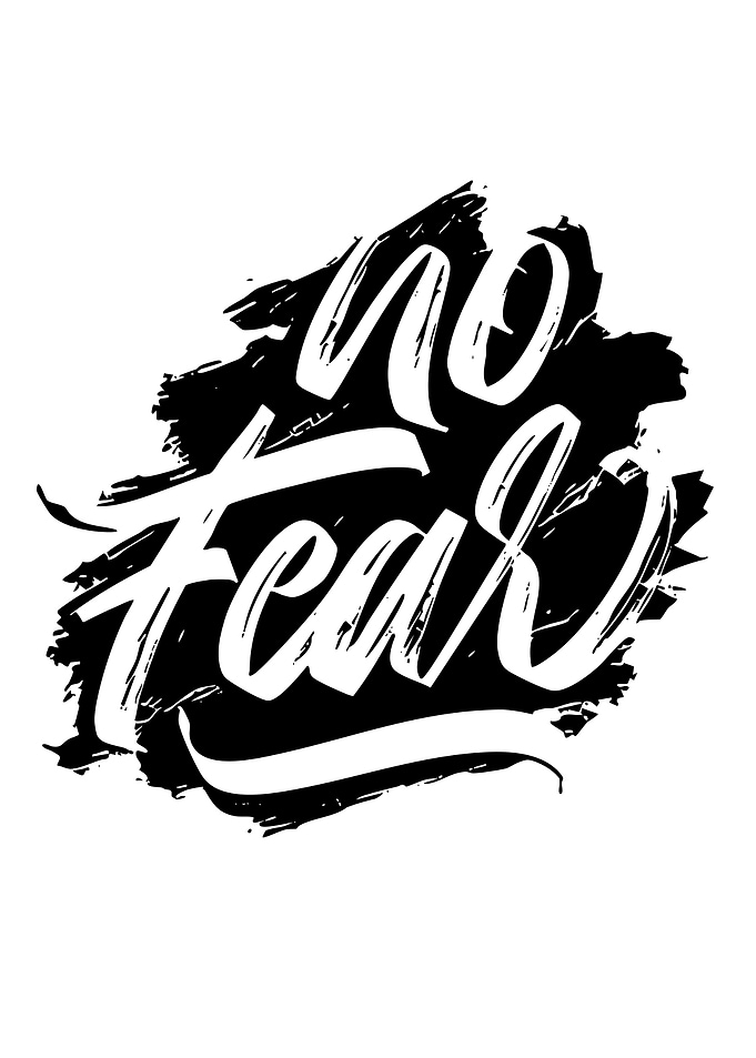 No Fear Brush Lettering Design