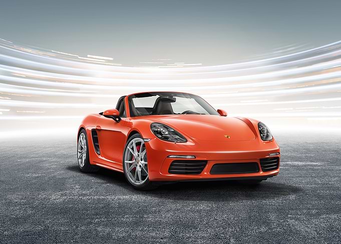 Vibrant Orange Porsche 718 Boxster