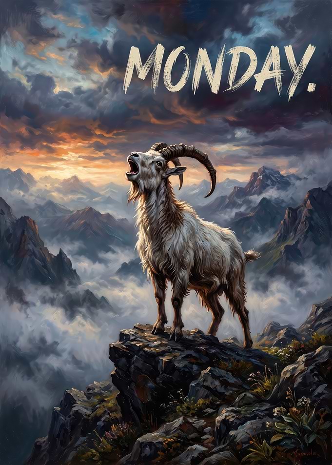 Screaming Goat Monday Mountain Landscape