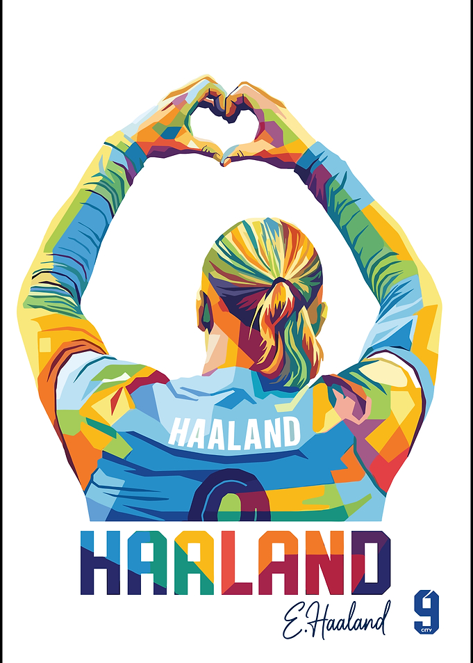 Erling Haaland Pop Art Poster