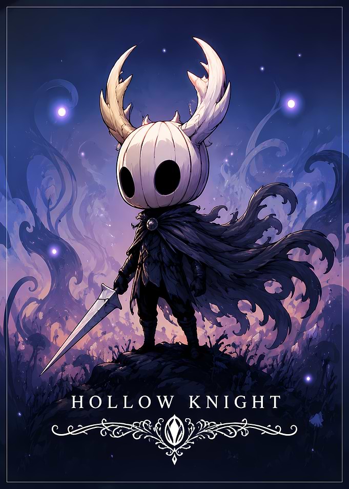 Hollow Knight Digital Art Poster