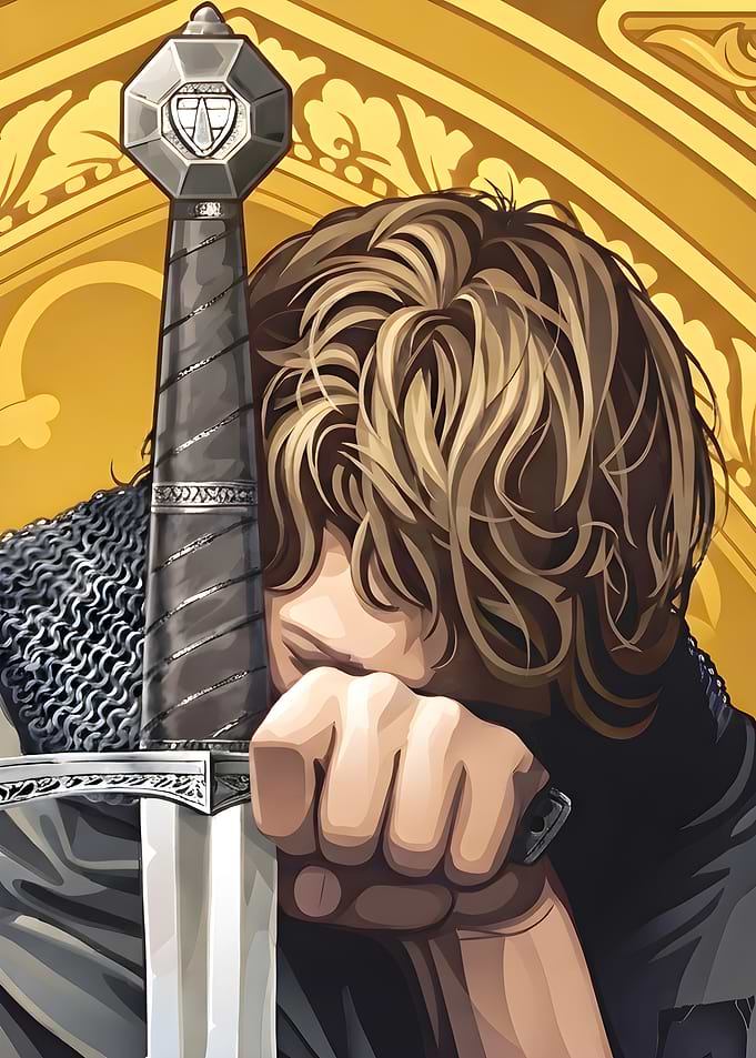 Knight with Sword Digital Illustration