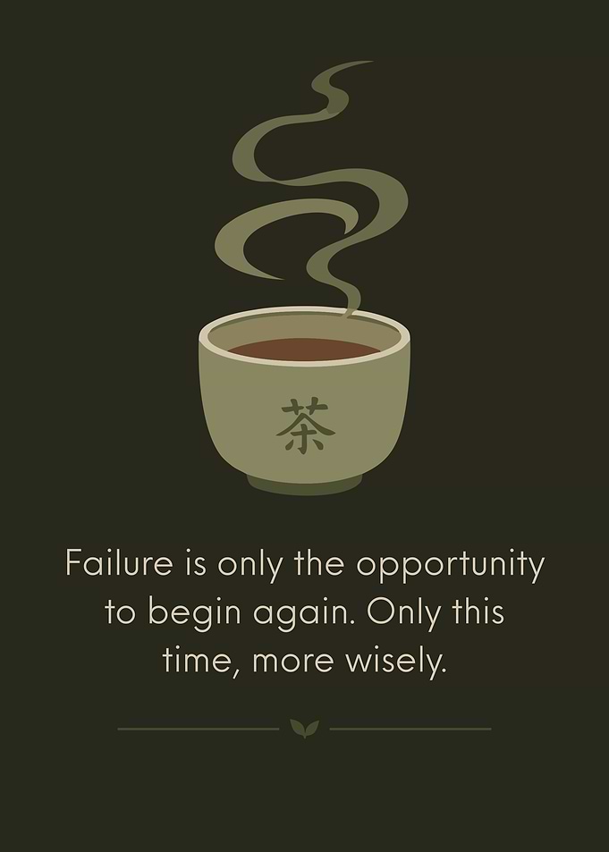 Minimalist Tea Cup Motivational Quote Poster